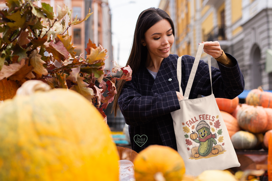 Fall Feels – The Cozy Pick(le) of the Season Tote Bag