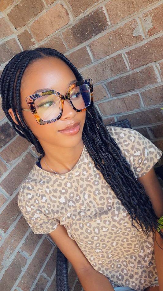 Bold & Brilliant Oversized Square Fashion Glasses – Tortoiseshell Statement Frames